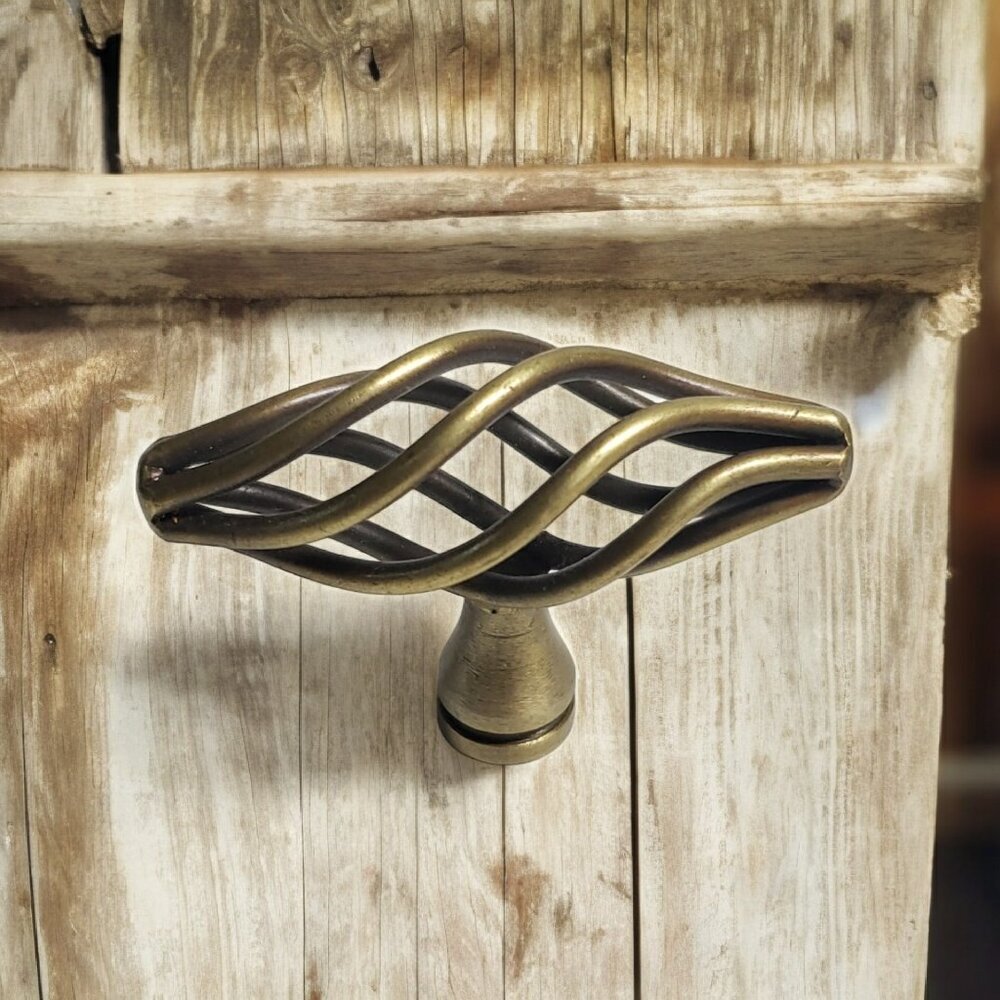 Style Selections Antique Brass Swirl Knob